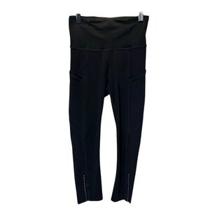Lululemon Women’s Fast and Free High Rose Crop Leggings Slate Gray Color Size 2